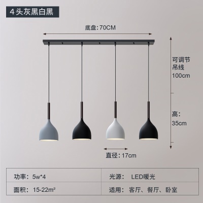 现代简约餐吊灯TH-17罩/带柄