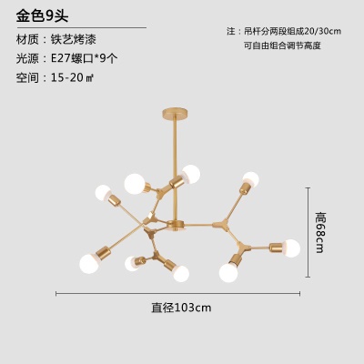 北欧后现代枝形吊灯TH-9212