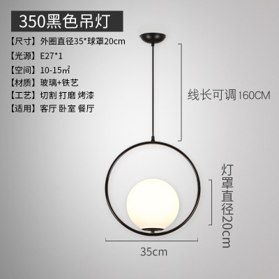 北欧后现代单头吊灯TH-9308