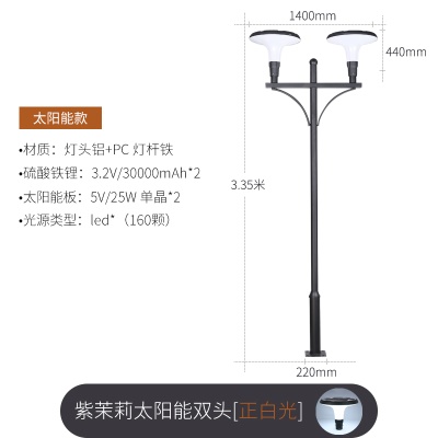 太阳能灯庭院灯路灯ZC-GGD1104-D