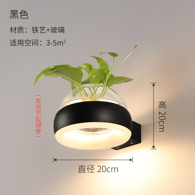北欧植物壁灯
