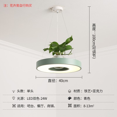 北欧植物餐吊灯