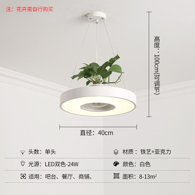 北欧植物餐吊灯